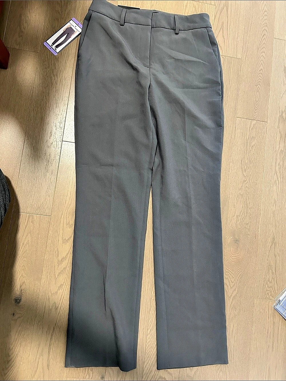 Hilary Radley Straight Leg Dress Pant Pants Gray Size 4 NWT